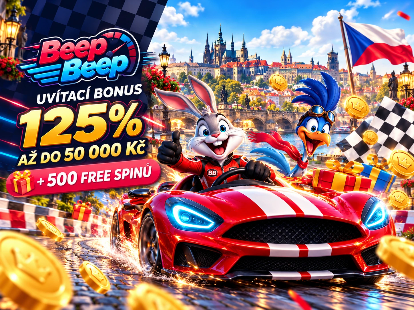 Beep Beep Casino 20 euro bonus bez vkladu a free spins